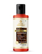 Khadi Organique Natural Sandalwood Massage Oil, 210ml- Nourishes Deeply & Moisturizes Skin, Releases Stress